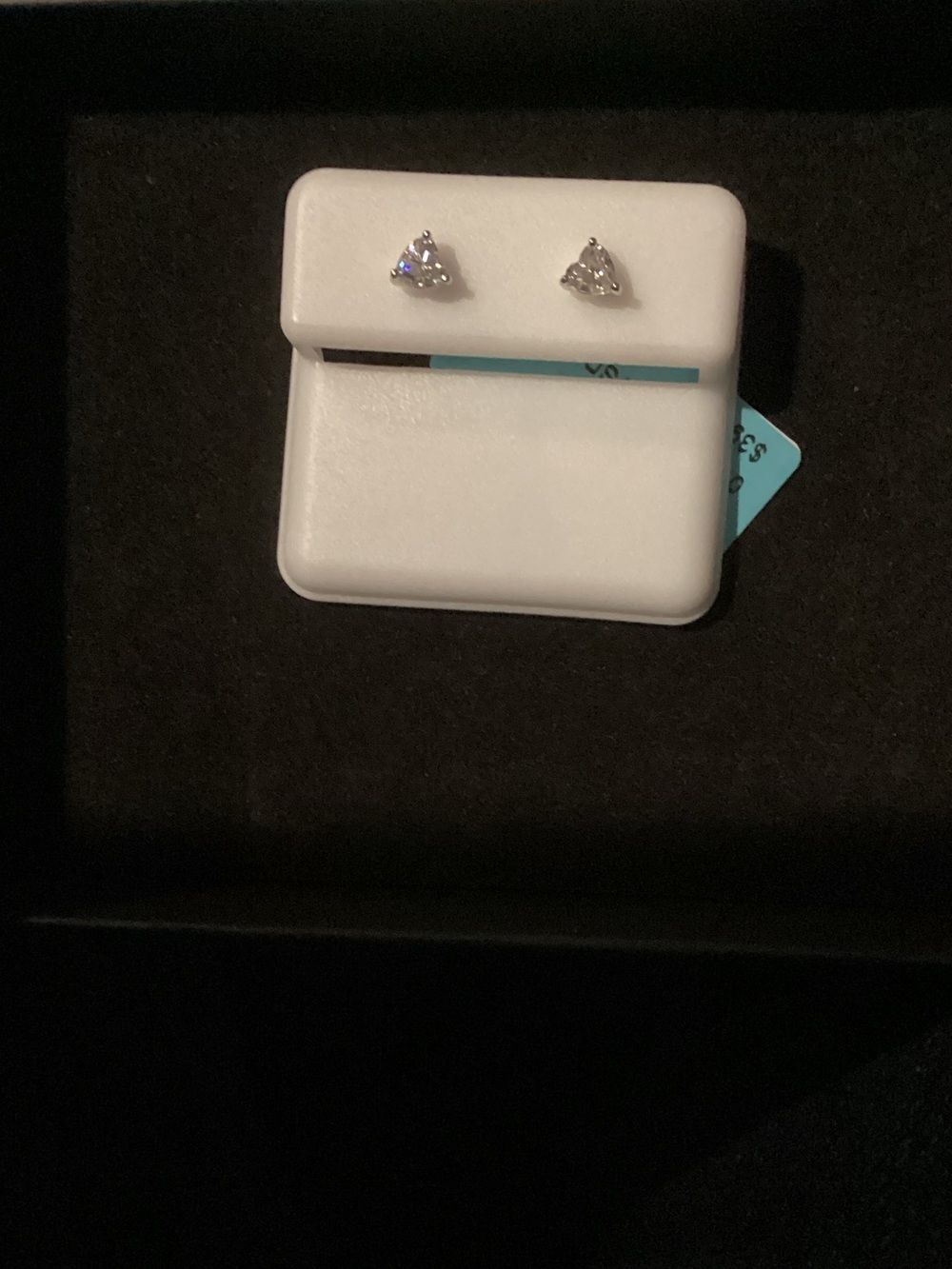 Heart Shaped Moissanite Stud Earrings - Sparkling